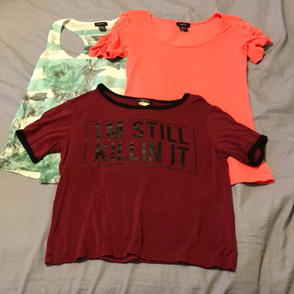 Three rue 21 tops